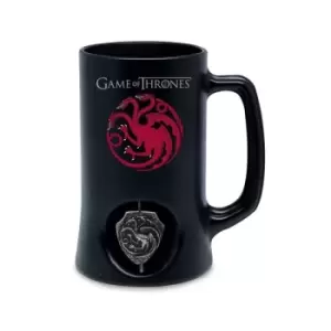 Image of Game of Thrones - Targaryen with 3D Rotating Logo Black Stein Mug
