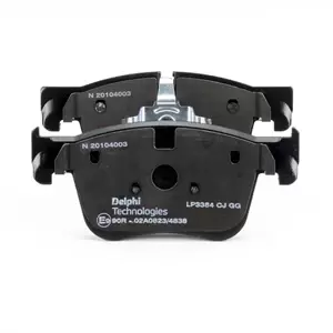 Image of DELPHI Brake pad set OPEL,PEUGEOT,TOYOTA LP3384 1623162380,1636925480,1667817080 1678168480,1623162380,1636925480,1667817080,1678168480,1636925480