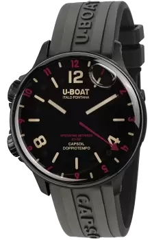 Image of U-Boat Watch Capsoil Doppiotempo 45 DLC Red Indices