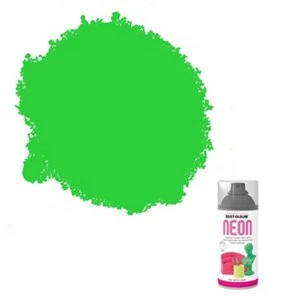 Image of Rust-Oleum Green Matt Neon effect Multi-surface Spray Paint 150ml