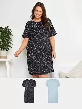 Image of Yours 2 Pack Sleeptee Blue & Navy Solar Sky, Blue, Size 30-32, Women