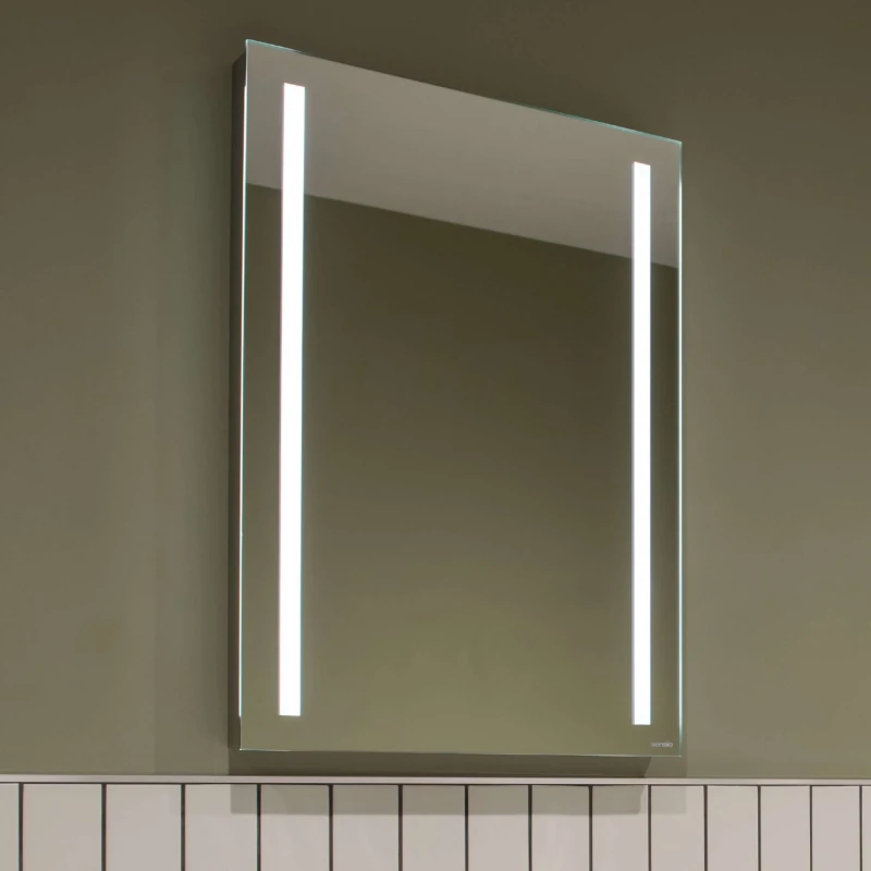 Image of Sensio Lumino Evo+ Rectangular Bathroom Mirror with Battery Operated Lights - 300 x 450mm SE140009N0