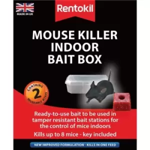 Image of Rentokil Mouse Killer Indoor Bait Box - Twin