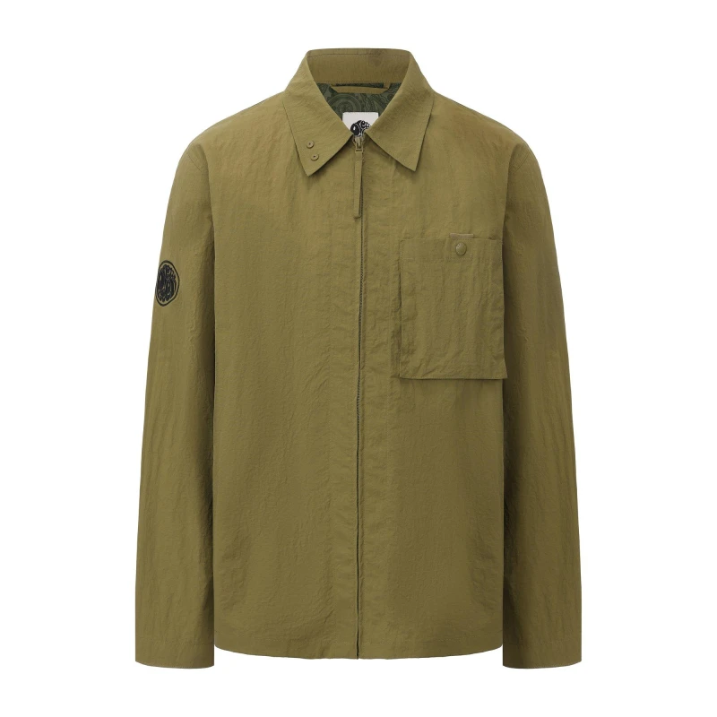 Image of Pretty Green Heaton Overshirt Mens Khaki male Small