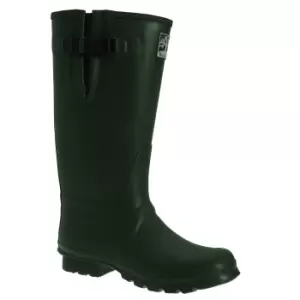 Image of Woodland Unisex Neoprene Gusset Thermal Insulated Wellington Boots (6 UK) (Dark Olive Green)
