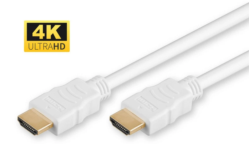 Image of Microconnect HDMI High Speed cable. 0.5m. White