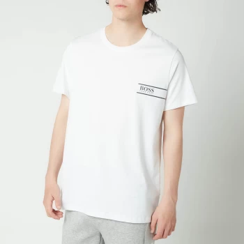 Image of BOSS Bodywear Mens Rn 24 Logo Crewneck T-Shirt - White - L