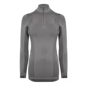 Image of Puma Evoknit Seamless Half Zip Top Womens - Grey