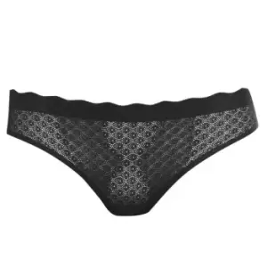 Image of Sloggi Lace Brazilian Briefs - Black