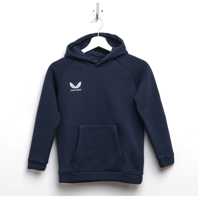 Image of Castore Brush Back Overhead Hoodie Hoody Boys - Blue Blue 7 - 8 Years