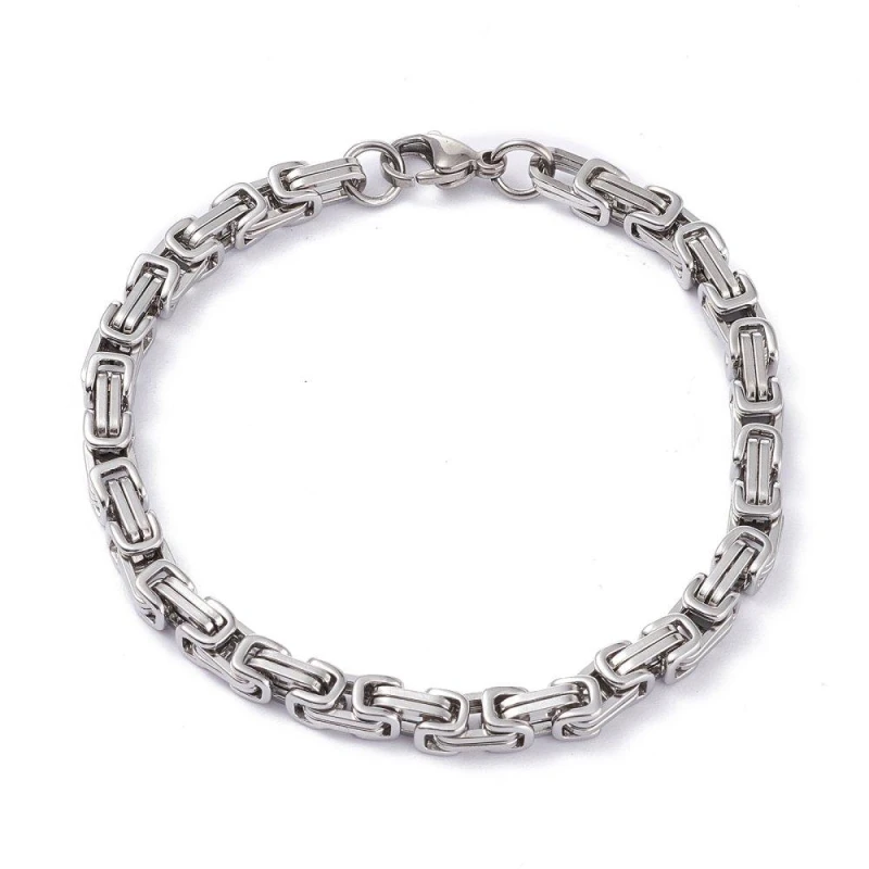 Image of Aye Do Gifts Mens Aztec Chain Silver Bracelet Silver male One Size