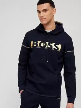 Image of BOSS Soody 1 Overhead Hoodie - Dark Blue, Dark Blue Size M Men