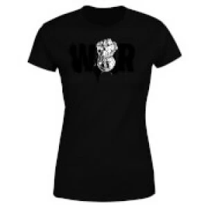 Image of Marvel Avengers Infinity War War Fist Womens T-Shirt - Black