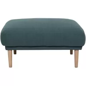 Image of Furniture To Go - Larvik Footstool - Dark Green, Oak Legs - Soul Dark Green, Oak Legs
