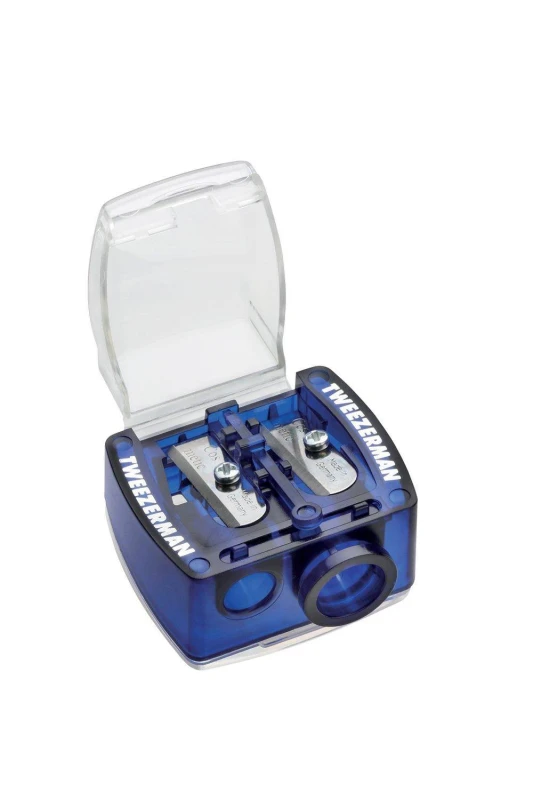Image of Tweezerman Deluxe Cosmetic Sharpener Blue female