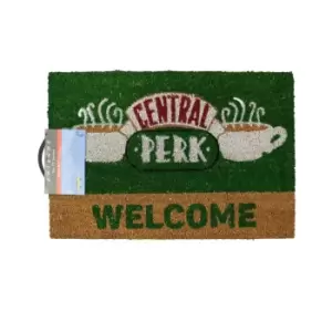 Image of Friends Official Central Perk Door Mat (One Size) (Green/Brown)