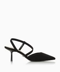 Image of Dune Leather Colombia Heel Court Shoes