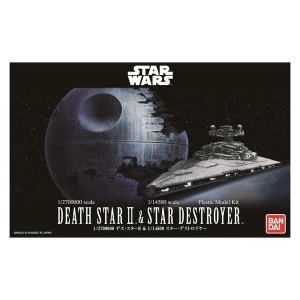 Image of Bandai Star Wars Death Star II & Star Destroyer Model Kit