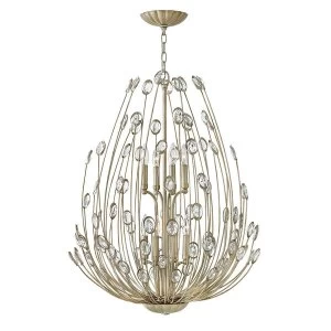 Image of 8 Light Chandelier Silver Finish, E14
