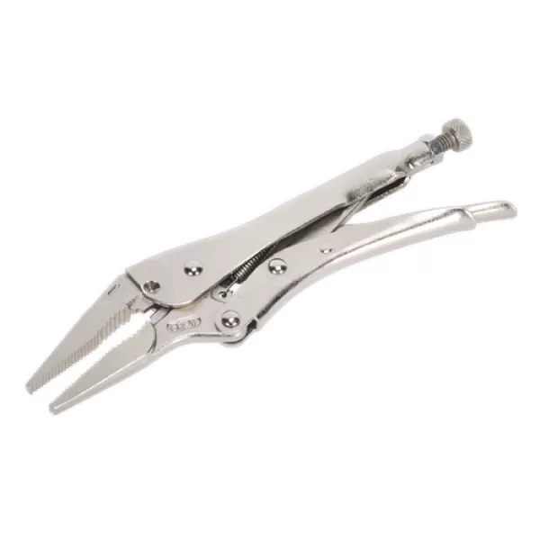 Image of Genuine SEALEY AK6825 Locking Pliers Long yesse 210mm 0-60mm Capacity