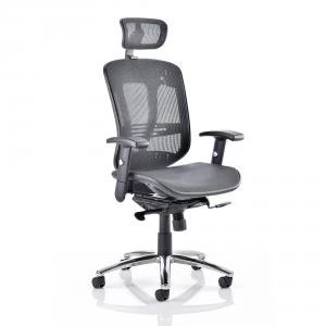 Image of Adroit Mirage II Executive Chair With Arms With Headrest Mesh Black