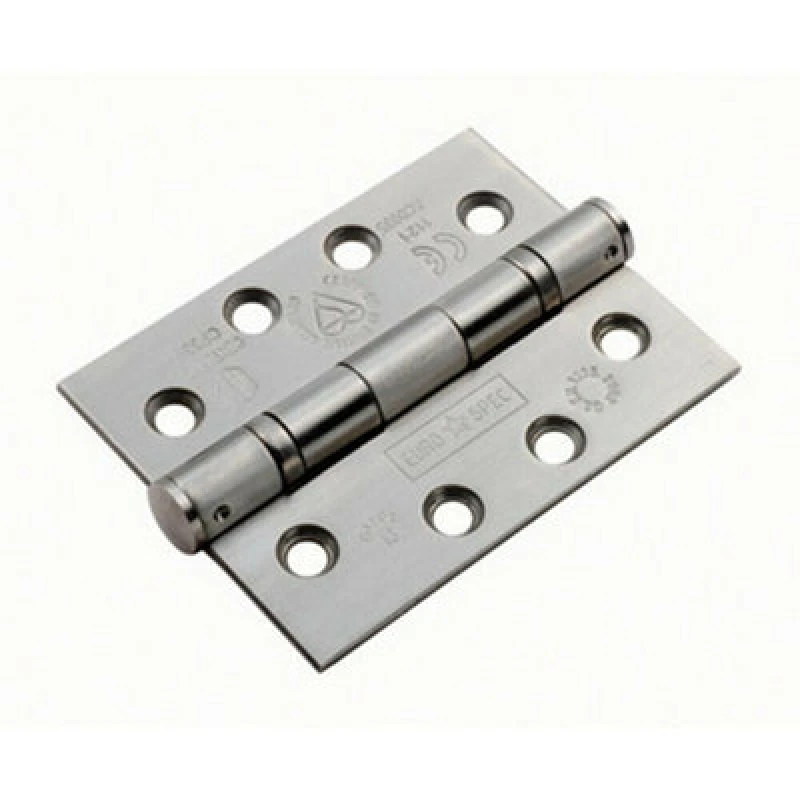 Image of Loops PAIR 102 x 76 x 3mm Ball Bearing Hinge Satin Stainless Steel Interior Door Metallics