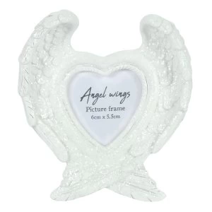 Image of Glitter Angel Wing Picture frame