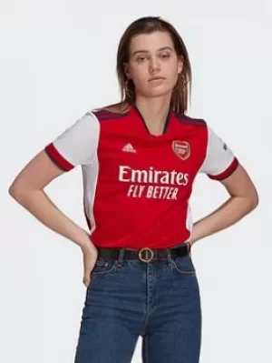 Image of adidas Arsenal 21/22 Home Jersey, White/Red, Size L, Women
