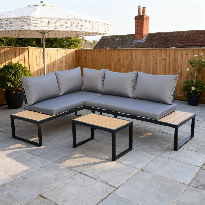 Image of Linea Linea Calvi Corner 63 Grey/Oak unisex One Size