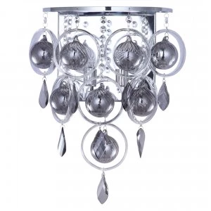 Image of Litecraft Pluto Grey Wall Light