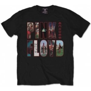 Image of Pink Floyd - Echoes Album Montage Mens Medium T-Shirt - Black