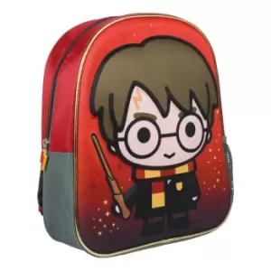 Image of Harry Potter Childrens/Kids 3D Backpack (One Size) (Red/Grey/Black)