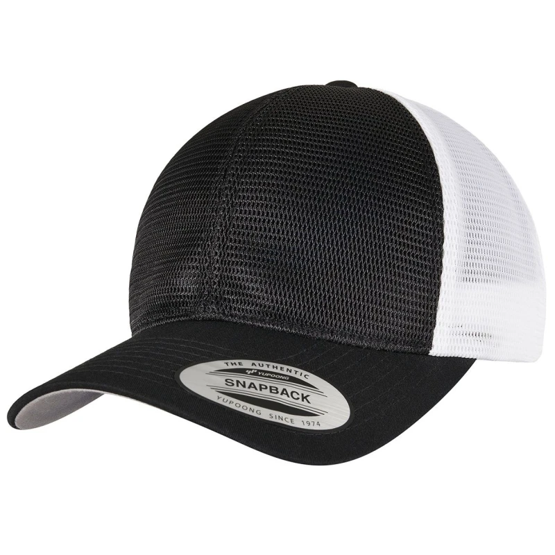 Image of Flexfit Flexfit Men 360 Omnimesh Mesh Two Tone Cap in Black One Size Male 5059699849556