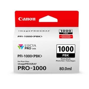 Image of Canon PFI1000 Photo Black Ink Cartridge