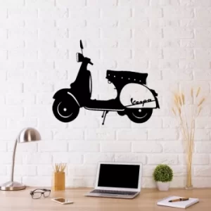 Image of Vespa Motor Black Decorative Metal Wall Accessory