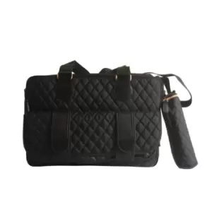 Image of My Babiie Billie Faiers Black Quilted Deluxe Baby Changing Bag