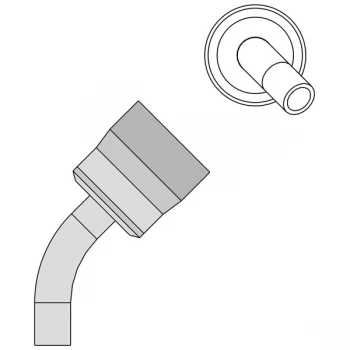 Image of Weller T0058768746N TNRB 60 Hot Air Round Nozzle Bent Ø 6.0 mm x 4...