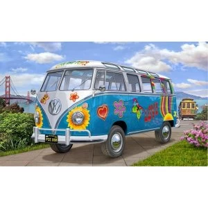 Image of VW T1 Samba Bus Flower Power 1:24 Scale Level 5 Revell Model Kit