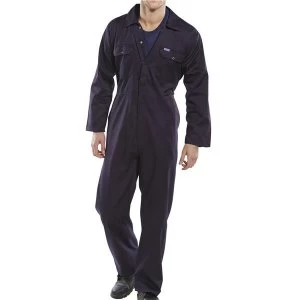 Image of Click Workwear Regular Boilersuit Navy Blue Size 56 Ref RPCBSN56 Up to