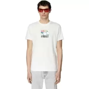 Image of Diesel CD Logo T-Shirt Mens - White