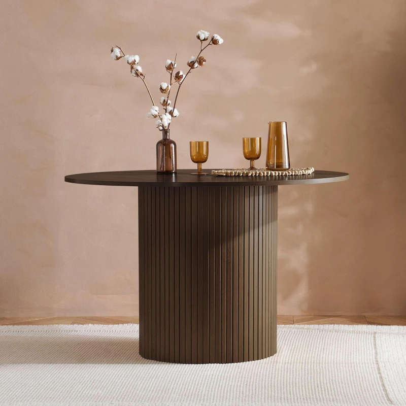 Image of Birlea Axel Walnut Round 120cm Dining Table