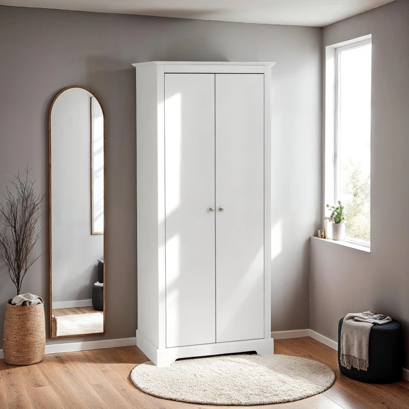 Image of Seconique Stratford 2 Door Wardrobe - White 100-101-237