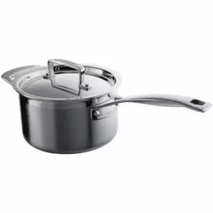 Image of Le Creuset 16cm 3 Ply Stainless Steel Saucepan With Lid