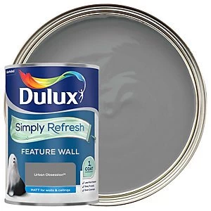 Image of Dulux Simply Refresh Feature Wall Urban Obsession Matt Emulsion Paint 1.25L