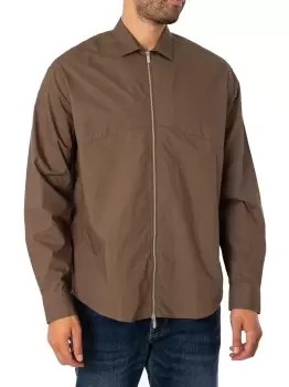 Image of Woven Loose Overshirt