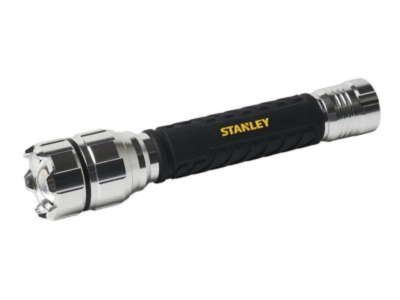 Image of Stanley 500 lumen Battery Powered LED Hand Torch in Silver & Black