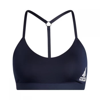 Image of adidas All Me Light Support Training Bra - Legend Ink / White