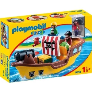 Image of Playmobil 1.2.3 Pirate Ship