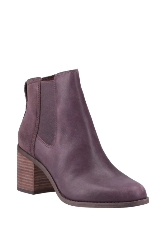 Image of Toms Evelyn Chelsea Boot Heeled Ankle Boots 4 (36.5) Purple 01522424240