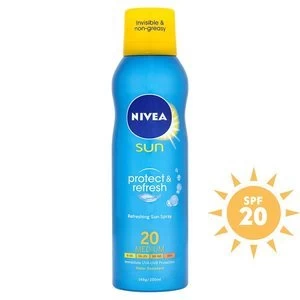 Image of Nivea Sun Protect and Refresh Sun Spray SPF20 200ml